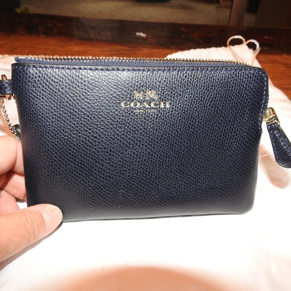 Coach leather wristlet  brand new